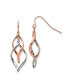 ფოტო #1 პროდუქტის Stainless Steel Polished Rose plated Dangle Earrings