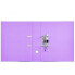 LIDERPAPEL Lever arch file PVC lined document folio with rado spine 75 mm lilac metal compressor