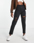 Фото #6 товара Levi's high waisted distressed mom jean in black