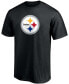 Фото #2 товара Men's T.J. Watt Black Pittsburgh Steelers Player Icon Name and Number T-shirt