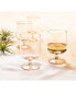Фото #3 товара Stackable Short Stem Wine Glasses, Set of 4, Created for Macy's