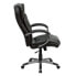 Фото #1 товара High Back Espresso Brown Leather Executive Swivel Chair With Arms