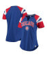 Women's Royal and Red Chicago Cubs Game On Notch Neck Raglan T-shirt