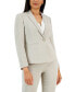 Фото #3 товара Women's Seamed Notched-Collar Stretch Pebble Crepe Jacket