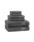 Фото #1 товара Host and Home 6-Piece Bathroom Towel Set (2 Bath Towels, 2 Hand Towels, 2 Washcloths), Double Stitched Edges, 600 GSM, Soft Ringspun Cotton, Stylish Striped Dobby Border
