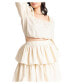 ფოტო #1 პროდუქტის Plus Size Shirred Body Puff Sleeve Top