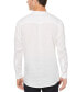 Men's Solid Linen Popover Long Sleeve Shirt