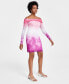 Фото #3 товара Women's Ombré Mesh Off-The-Shoulder Dress, Created for Macy's