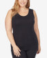 ფოტო #1 პროდუქტის Plus Size Softwear with Stretch Reversible Tank Top