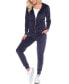 ფოტო #1 პროდუქტის Women's Velour Tracksuit Loungewear 2pc Set