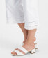 Фото #6 товара Petite Fringe-Trim Capri Pants, Created for Macy's