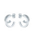 Фото #4 товара HELIAS: Double Crystal Hoop Earrings For Women