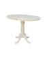 36" Round Top Pedestal Table with 12" Leaf