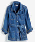Фото #5 товара Women's Belted Denim Wrap Jacket, Created for Macy's