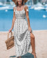 Women's Floral Print Knotted Strap Maxi Beach Dress