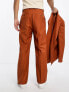 Sixth June oversized suit trousers in burnt orange