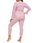 Audra Women's Plus-Size Pajama Long Sleeve Top & Legging Set