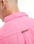 Superdry Studios casual linen shirt in new house pink