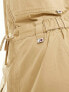 Tommy Jeans structured workwear midi skirt in sand