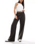 Фото #1 товара Weekday Drew mid waist slouchy trousers with front pleats in grey