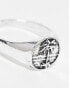 Фото #2 товара Faded Future palm tree signet ring in silver