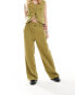 Фото #4 товара ASOS DESIGN low waist mensy tailored trousers in olive