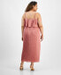 ფოტო #2 პროდუქტის Plus Size Draped Sleeveless Midi Dress