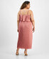 Plus Size Draped Sleeveless Midi Dress