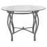 Фото #1 товара Syracuse 42'' Round Glass Dining Table With Silver Metal Frame