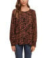 ფოტო #4 პროდუქტის Women's Printed Soft Crepe Blouse with Smocking