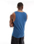 ASOS DESIGN 2 pack muscle fit vests in grey marl and navy