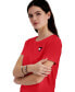 Фото #3 товара Women's Embroidered Heart-Logo T-Shirt