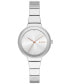 Фото #1 товара Часы и аксессуары DKNY Женские часы Astoria Silver-Tone 32мм, созданные для Macy's
