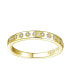 RA 14K Gold Plated Cubic Zirconia Band Ring