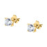 Фото #1 товара Gold-plated earrings with clear zircons Silver LPS01AWV13