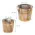 Фото #15 товара Аксессуары для цветов Relaxdays Holz Blumentopf im 2er Set