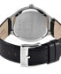 ფოტო #3 პროდუქტის Women's Lugano Swiss Quartz Black Leather Watch 35mm