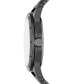 ფოტო #3 პროდუქტის Men's Three Hand Gunmetal Alloy Watch 42mm