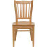 Фото #3 товара Hercules Series Vertical Slat Back Natural Wood Restaurant Chair
