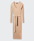 ფოტო #6 პროდუქტის Women's Belt Detail Knitted Midi Dress