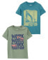 Фото #1 товара Toddler 2-Pack Construction Graphic Tees 2T