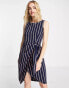 Фото #1 товара Closet London pleated wrap dress in navy