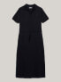 Фото #1 товара Belted V-Neck Maxi Polo Dress