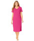 ფოტო #1 პროდუქტის Plus Size Ribbed Sleepshirt