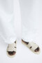 Фото #9 товара Плетеные кожаные сандалии ZARA