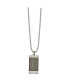 Фото #1 товара Chisel brushed with Grey Wood Inlay Pendant on a Ball Chain Necklace