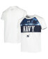 Big Boys White Navy Midshipmen Gameday Print Raglan T-shirt