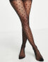 Фото #4 товара ASOS DESIGN medium polka dot tights in black