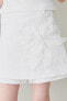Фото #4 товара Льняная юбка-шорты с цветком ZARA