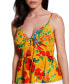 ფოტო #3 პროდუქტის Women's Stacy Printed Eyelet Peplum Top